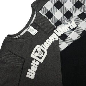 Walt Disney World Buffalo Plaid Sweater Knit Womens Size 2X Geometric Pullover